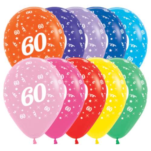 Number 60 Party Balloon - Click Image to Close